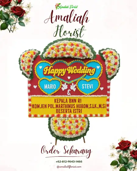 Papan Bunga Pernikahan Terondol